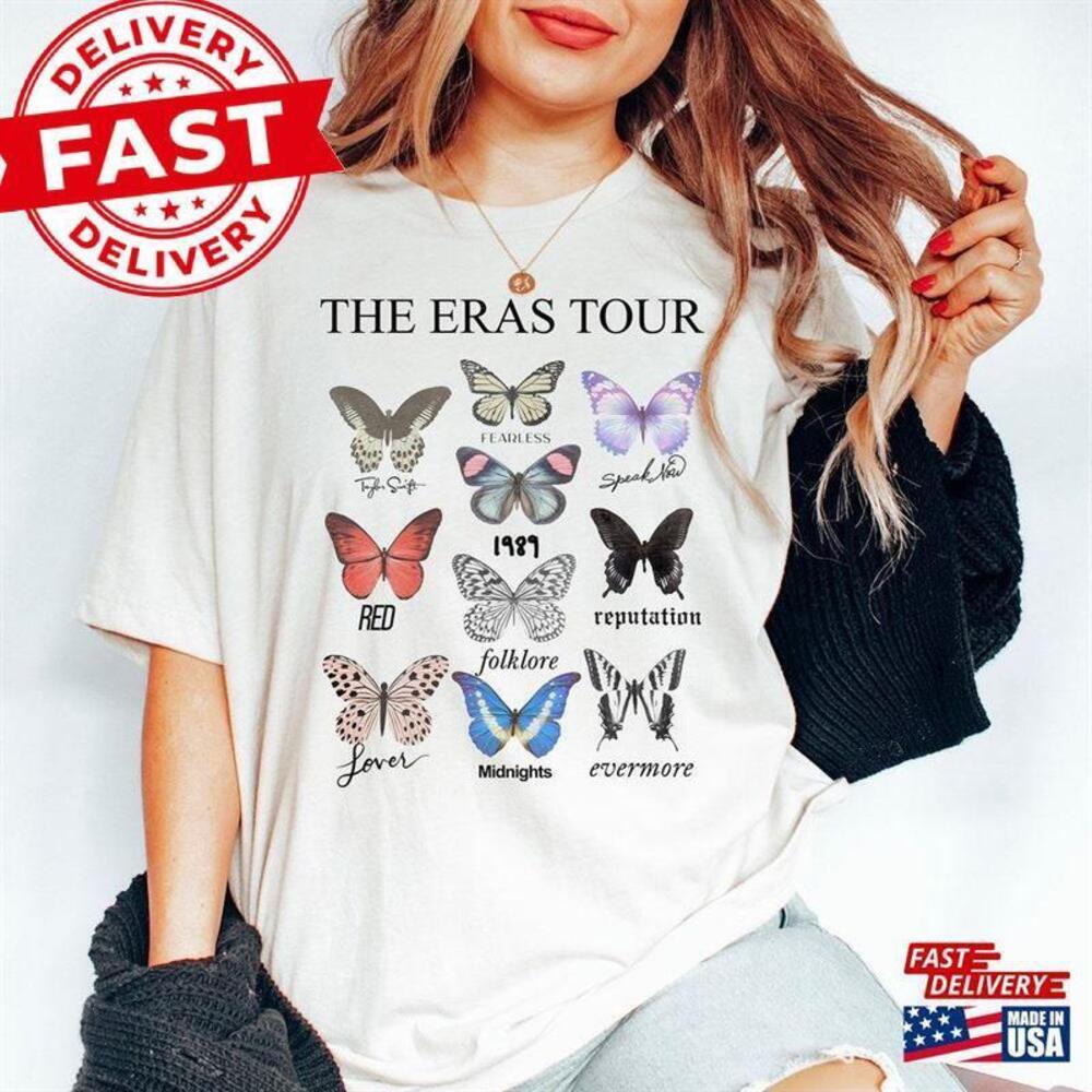 The Eras Tour Butterfly Ts Retro Shirt Unisex